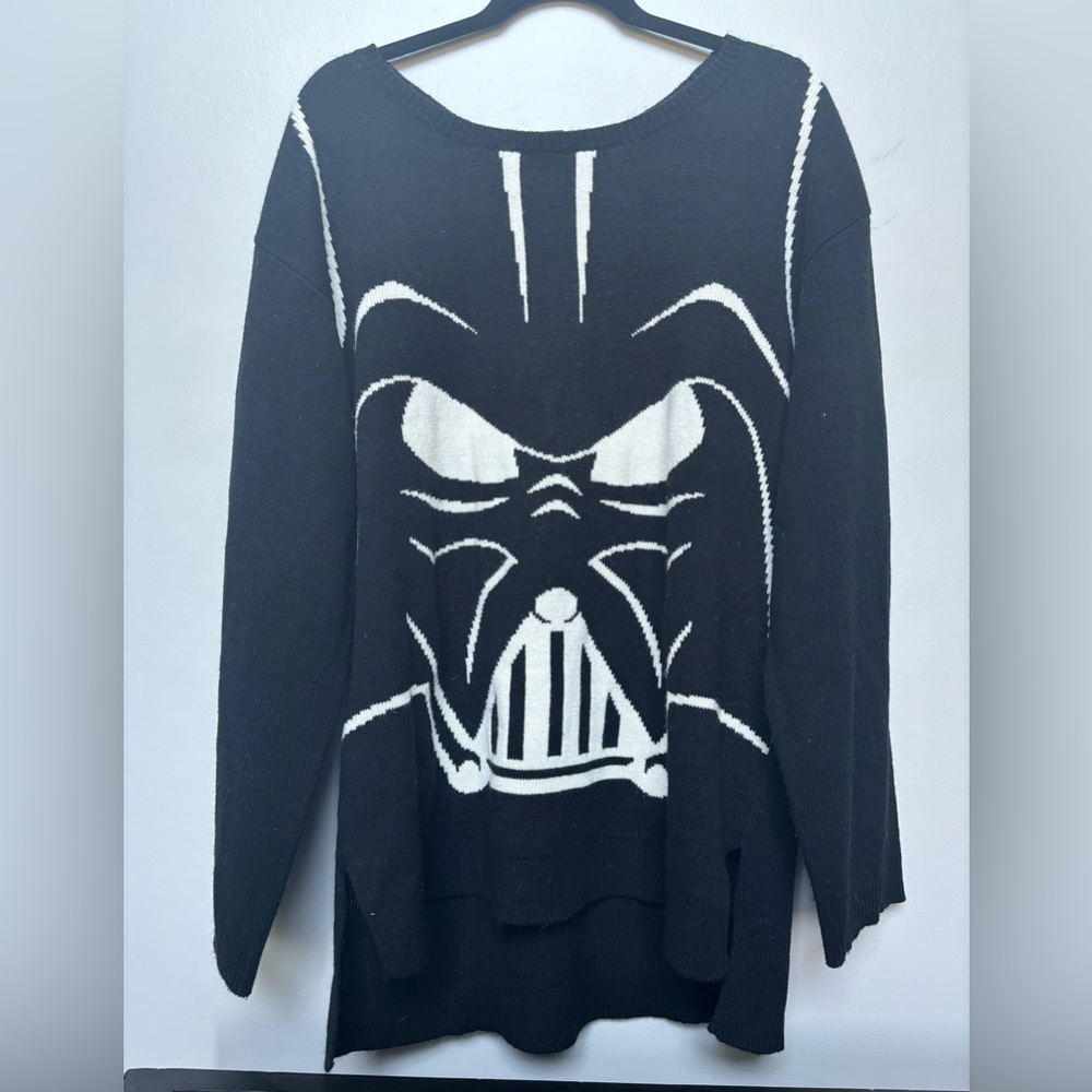 Star Wars Black and White Sweater with Darth Vader Design